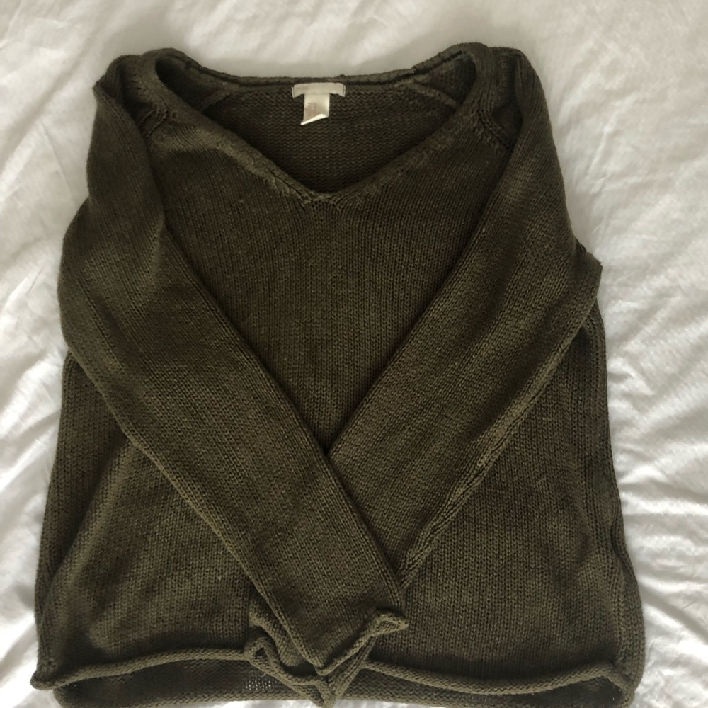 army green sweater